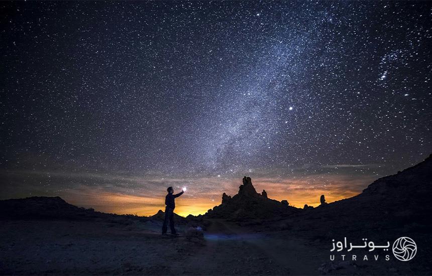 آسمان کویر مصر اصفهان در شب